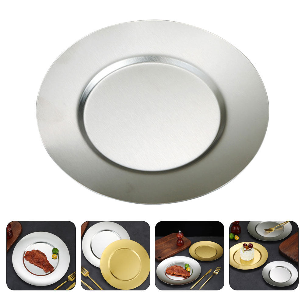 Food Snacks For Camping - Stainless Steel Plate Round Widened Design
