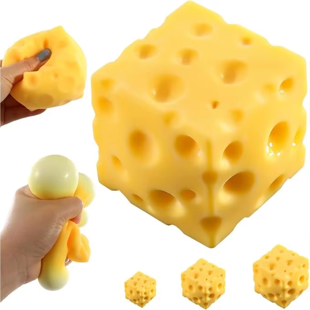 Food & Snacks Coloring - Cheese Stress Ball Squishy Toy Soft