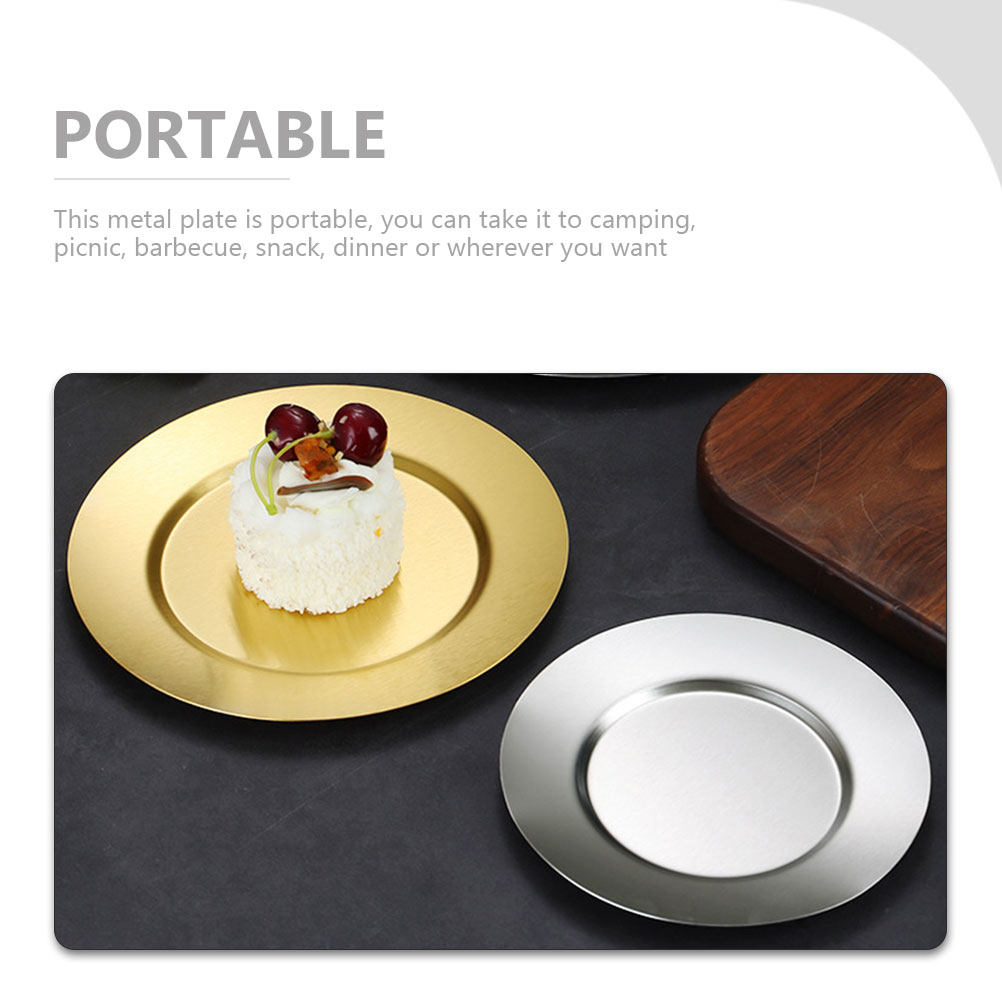 Stainless Steel Plate Round Wi - огляд і ціна Food Snacks For Camping